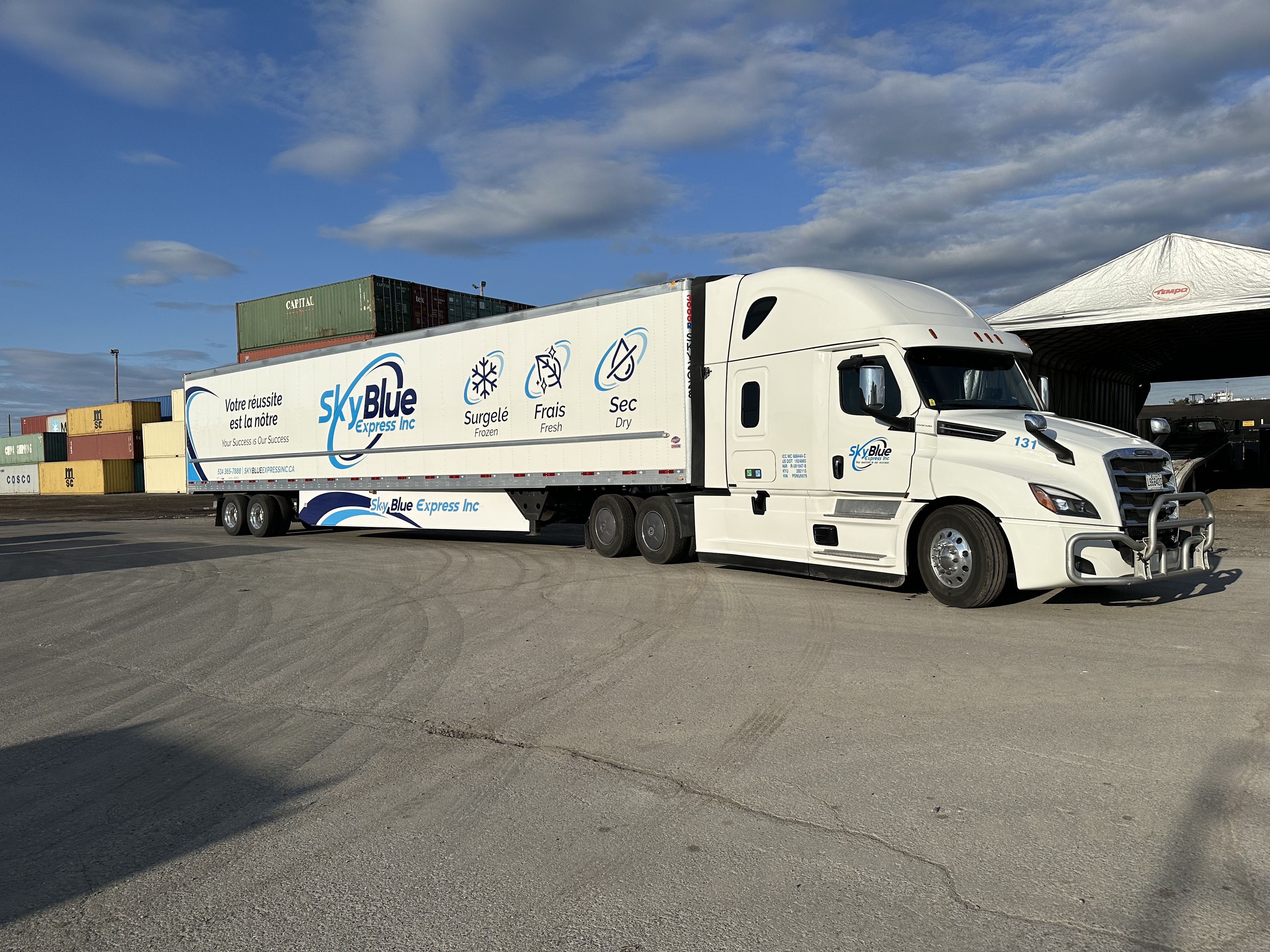 Sky Blue Express Reefer Truck